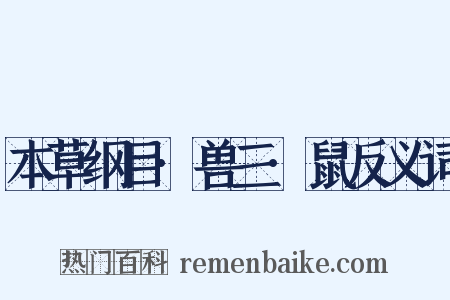 本草纲目·兽三·鼠反义词是什么意思的图片